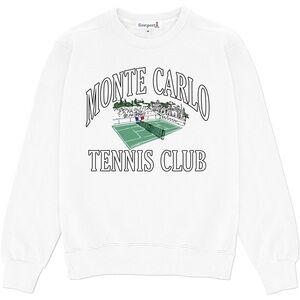 NWT! First Port Monte Carlo Tennis Club Crewneck White XL